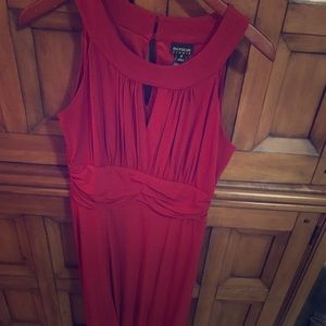 Red long formal dress